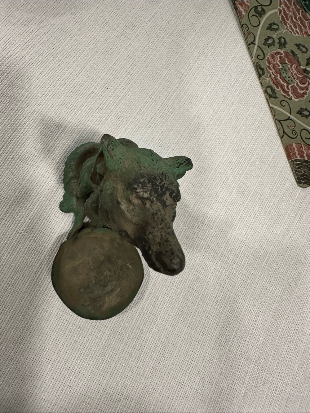 vintage wolf incense holder - Picture 2 of 5
